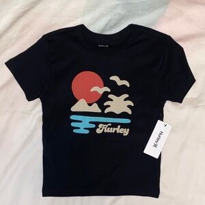 Hurley Junior Girls Black Graphic T-Shirt Size Small NEW